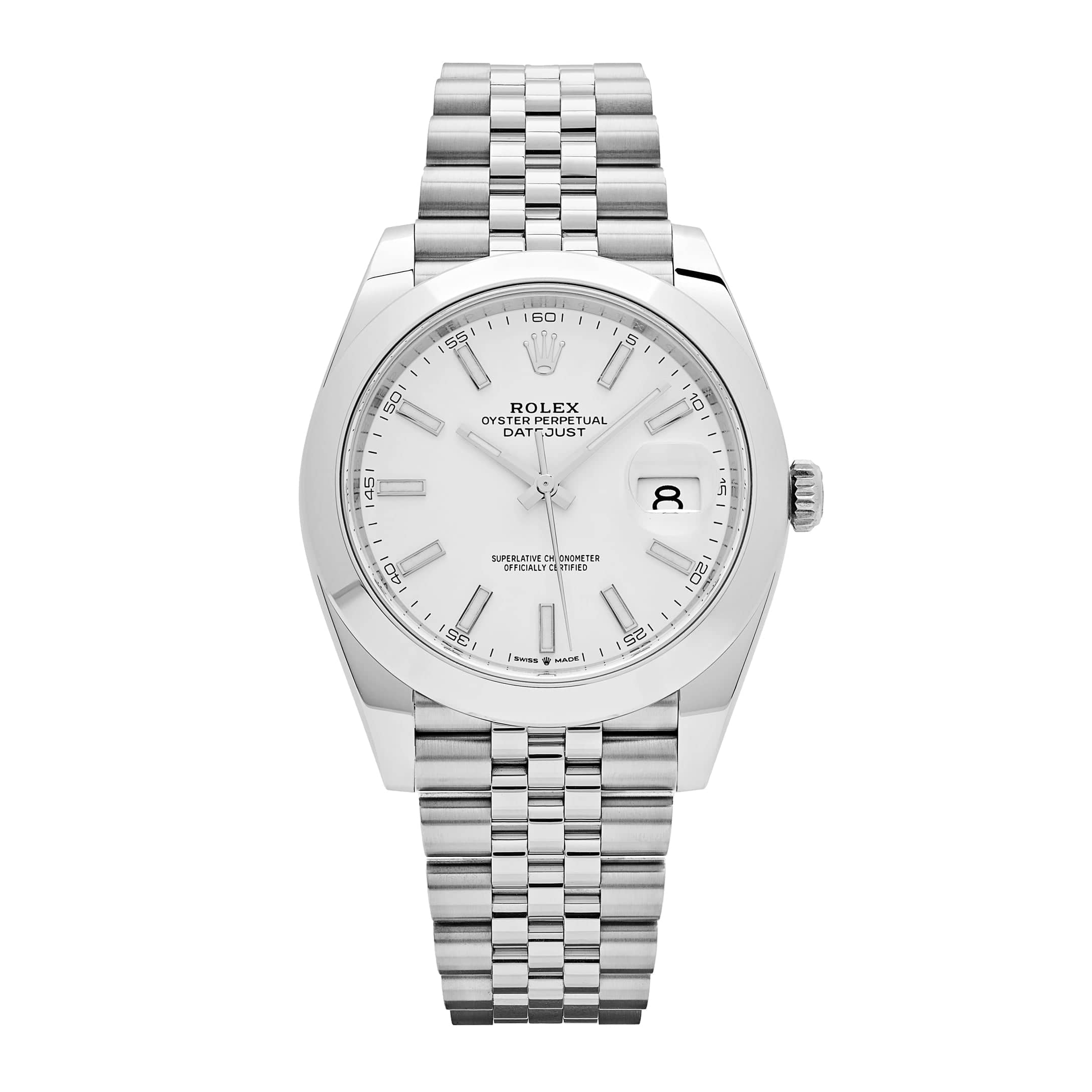 Rolex Datejust 126300 Stainless Steel Stick White Dial Jubilee (2024)