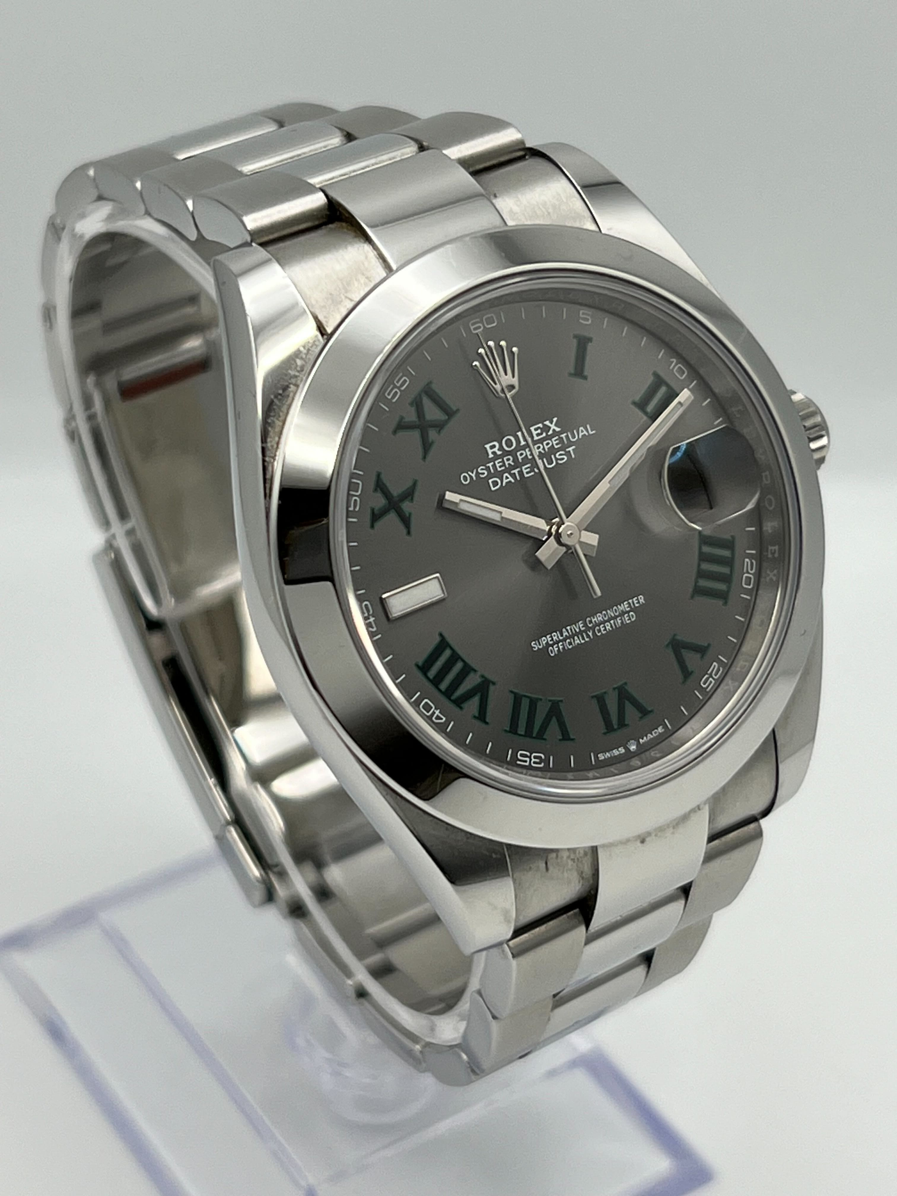 Rolex Datejust 126300 'Wimbledon' Stainless Steel Slate Dial (2021)