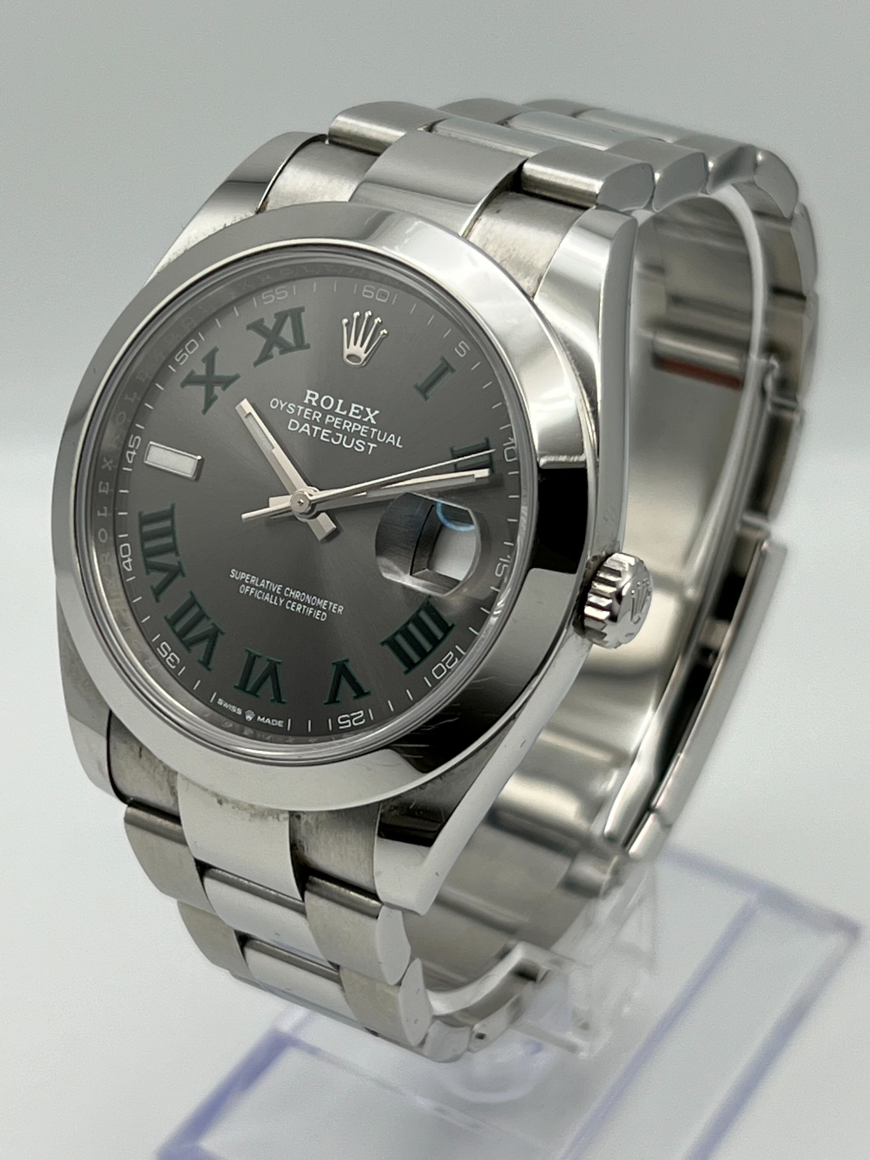 Rolex Datejust 126300 'Wimbledon' Stainless Steel Slate Dial (2021)