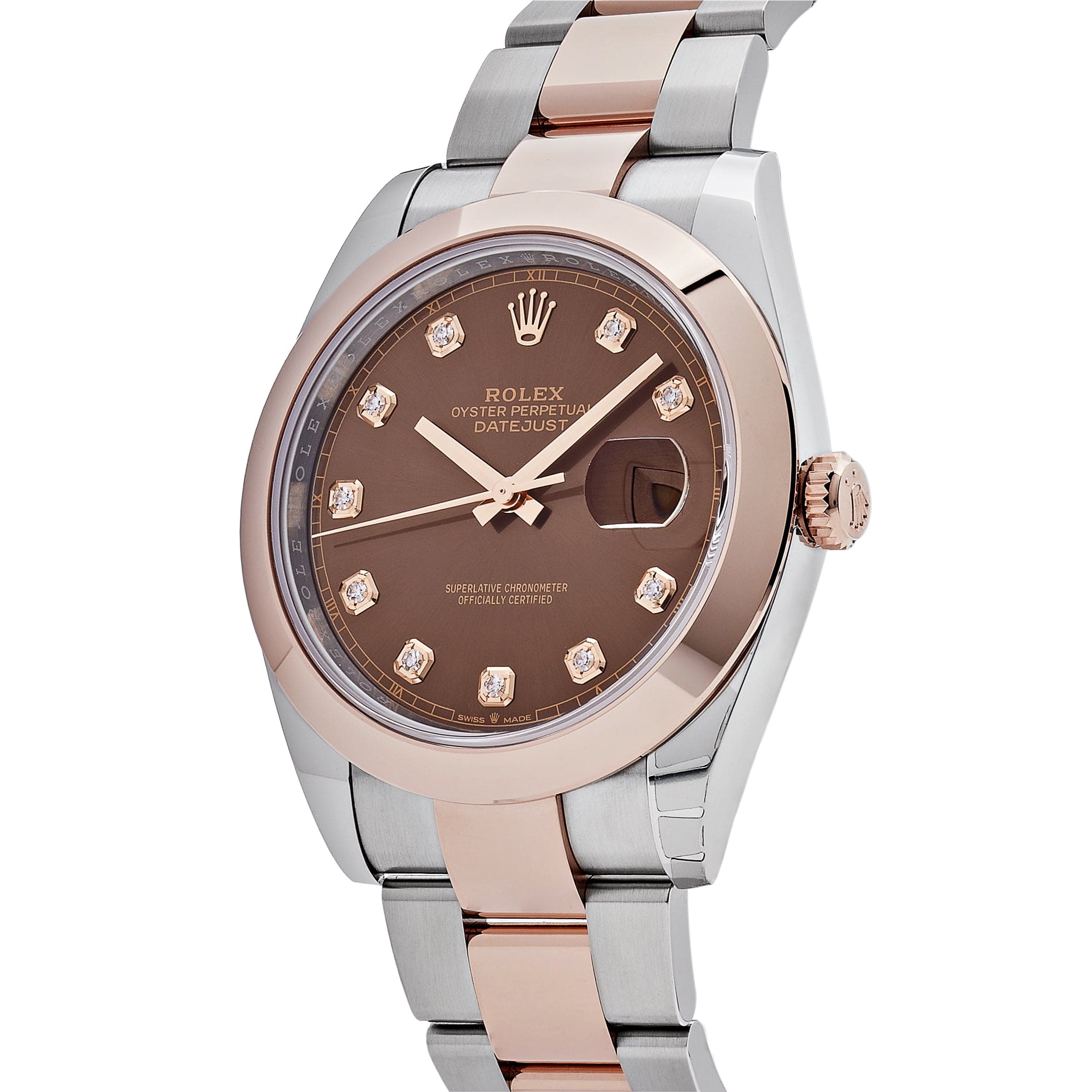 Rolex Datejust 126301 Rose Gold Stainless Steel Chocolate Diamond Dial (2023)