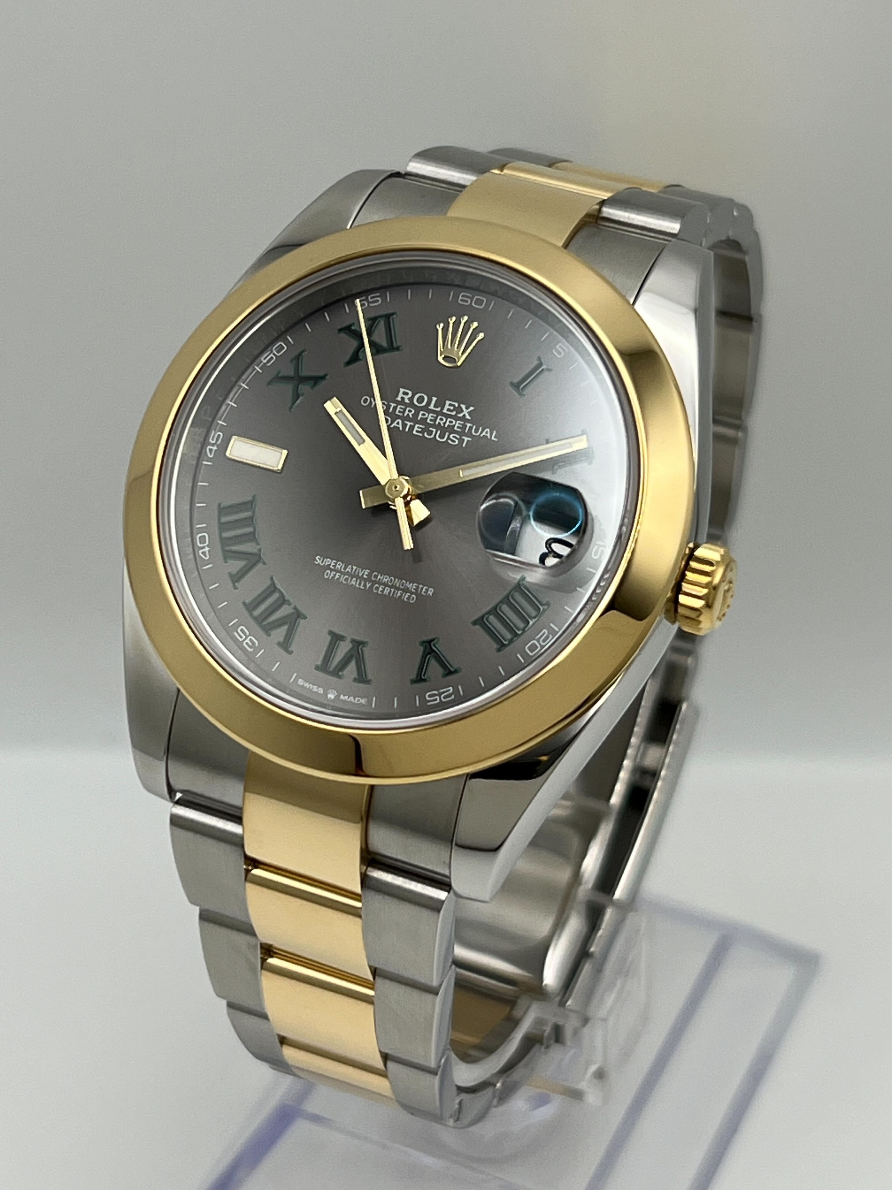 Rolex Datejust 126303 'Wimbledon' Yellow Gold Stainless Steel Slate Dial (2020)