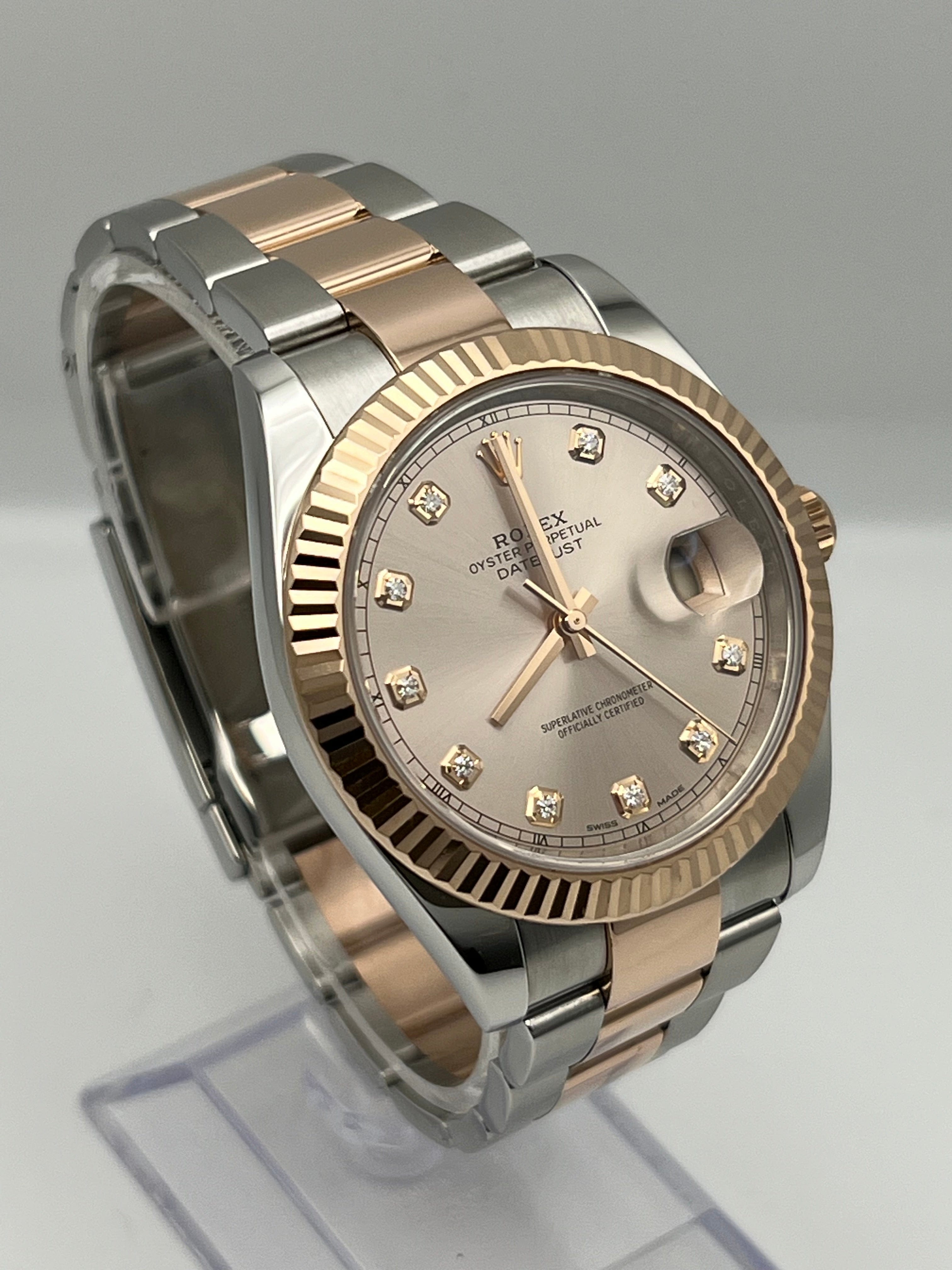 Rolex Datejust 126331 Rose Gold Stainless Steel Sundust Diamond Dial (2022)