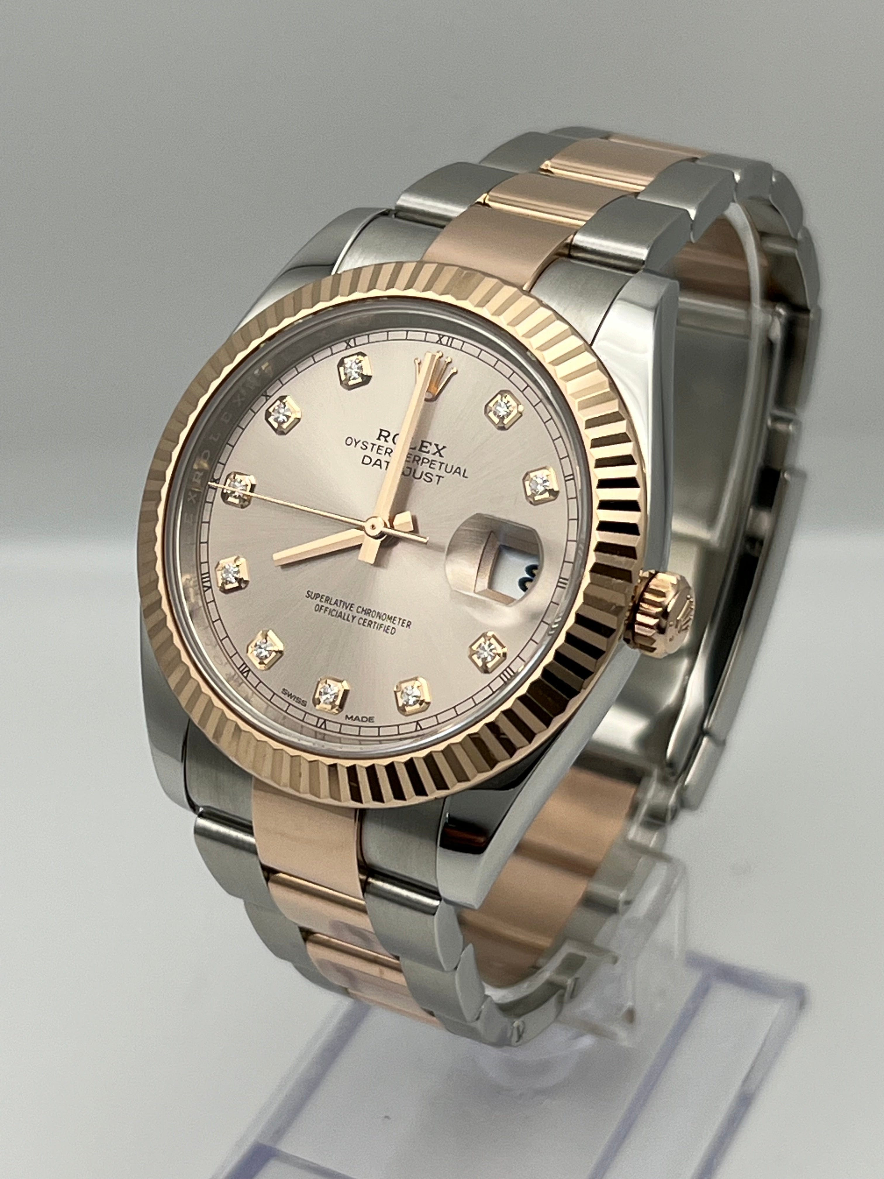 Rolex Datejust 126331 Rose Gold Stainless Steel Sundust Diamond Dial (2022)