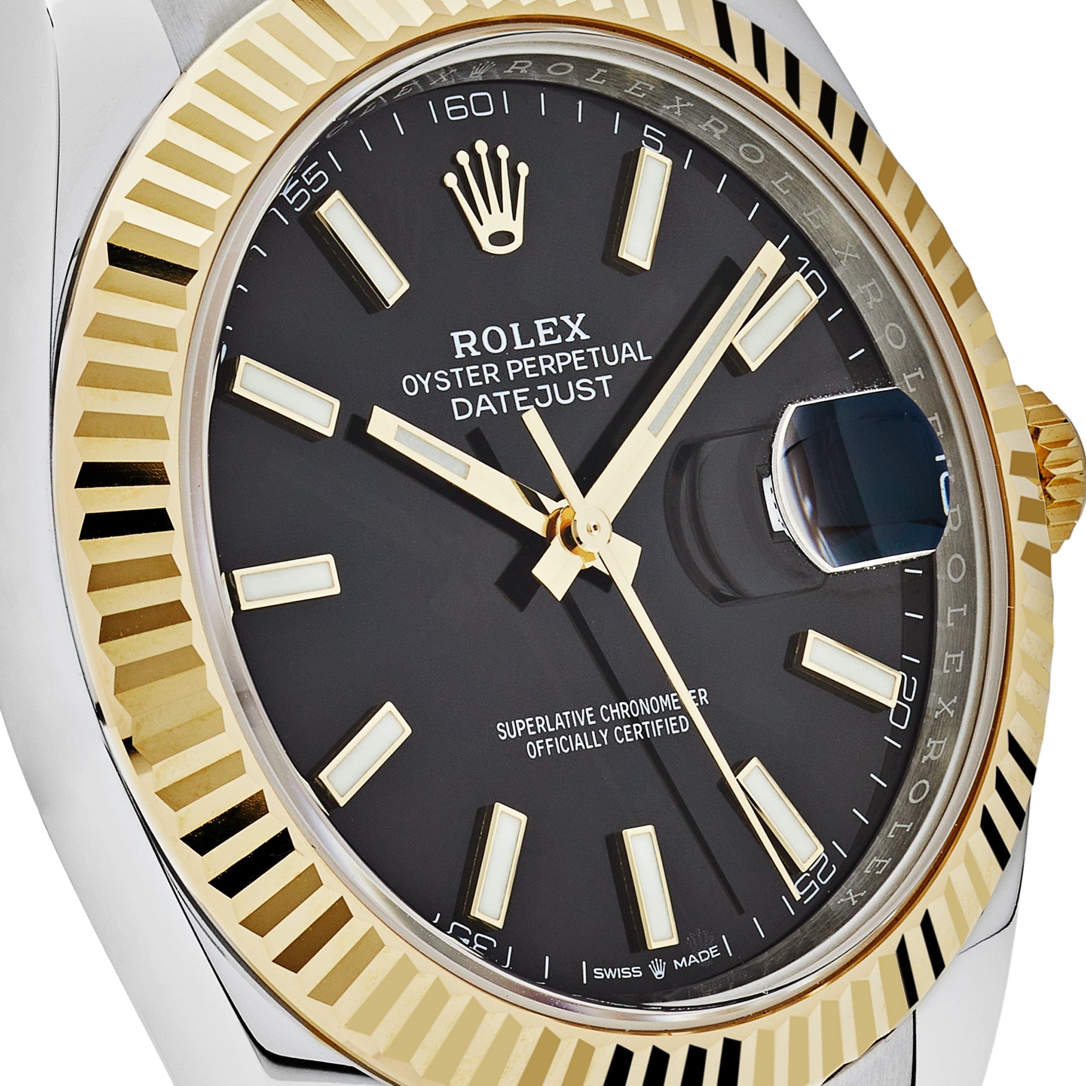 Rolex Datejust 126333 Yellow Gold Stainless Steel Black Dial Oyster