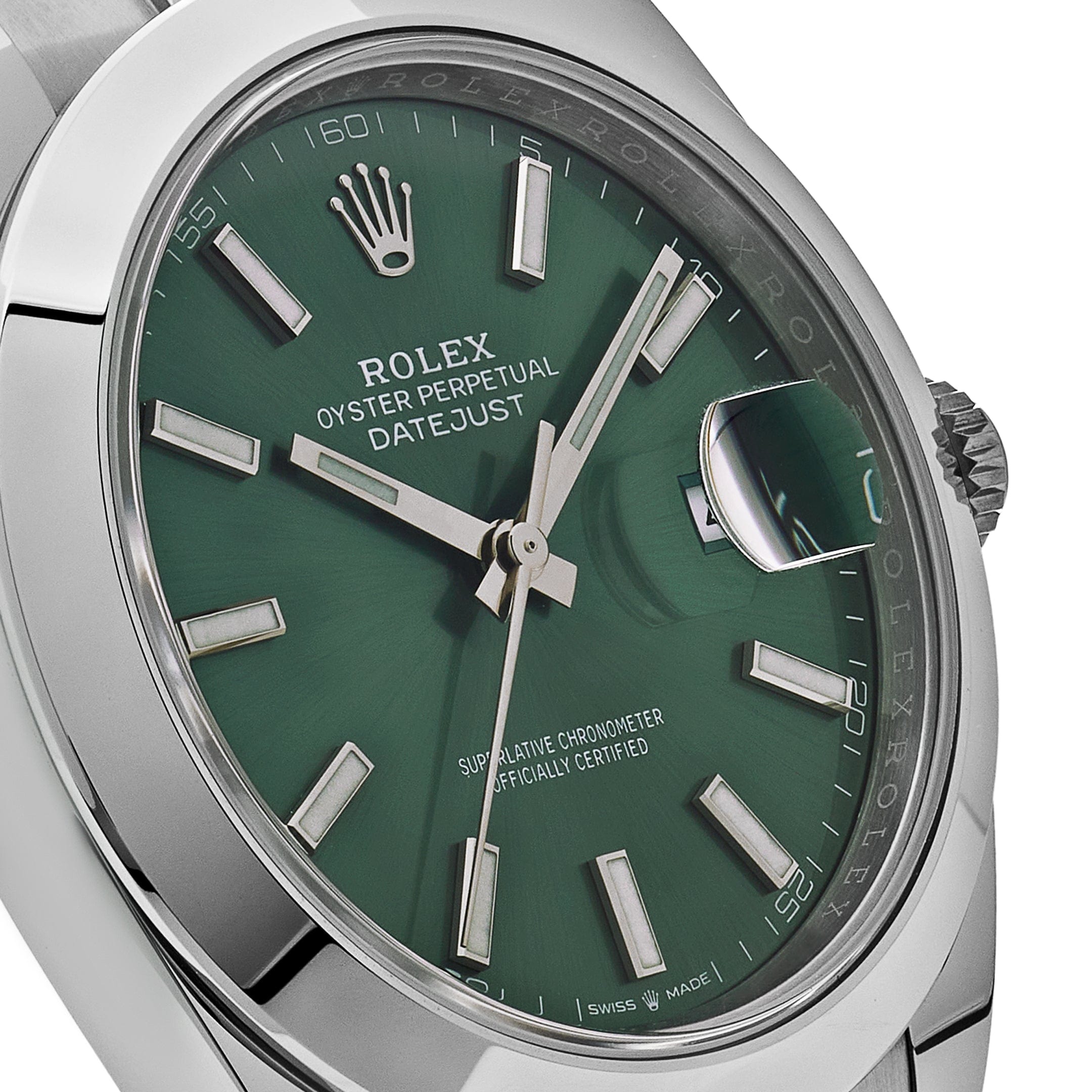 Rolex Datejust 126300 Stainless Steel Green Dial Oyster (2022)
