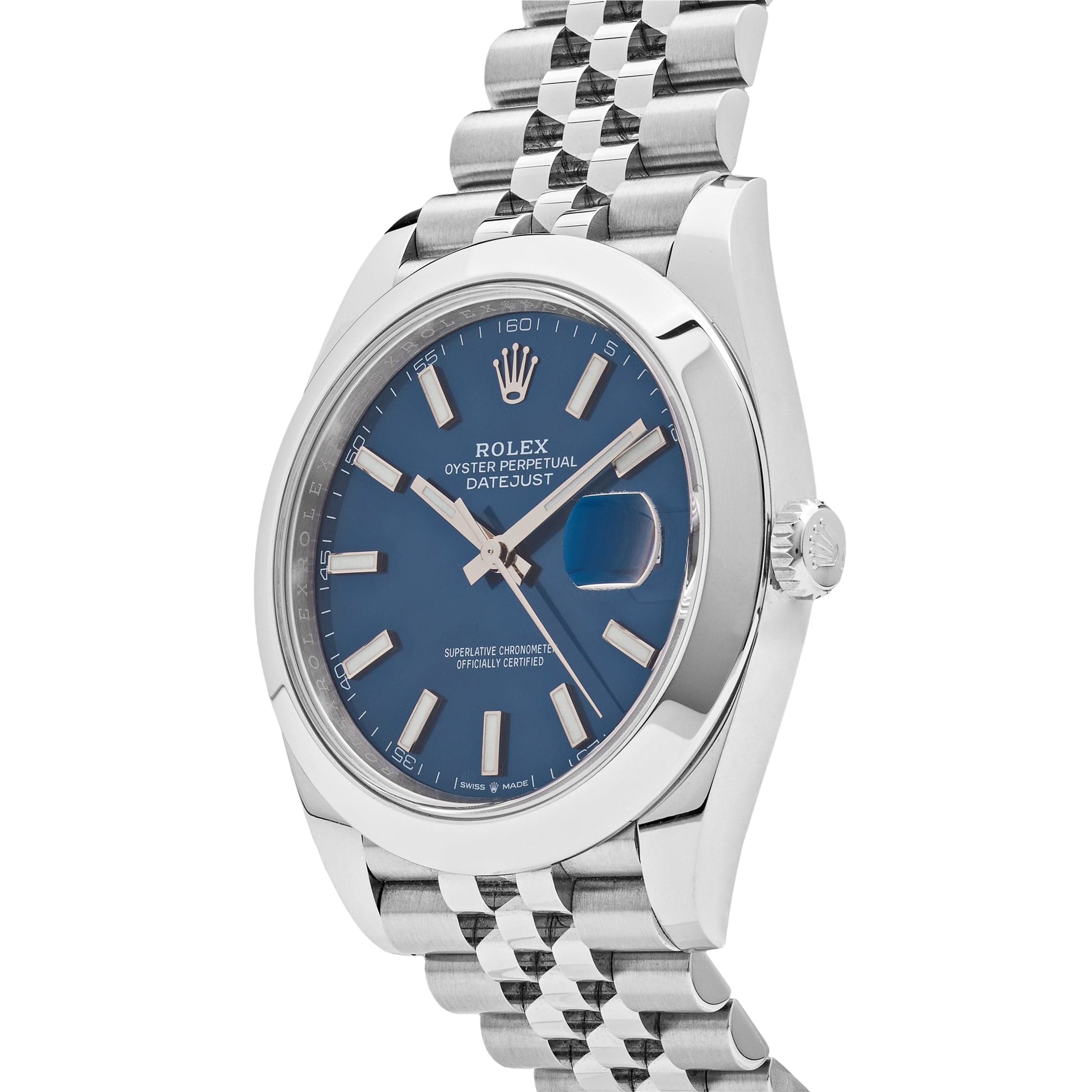 Rolex Datejust 126300 Stainless Steel Blue Dial Jubilee