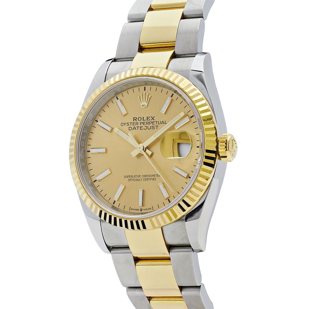 Rolex Datejust 126333 Stainless Steel Yellow Gold Champagne Dial