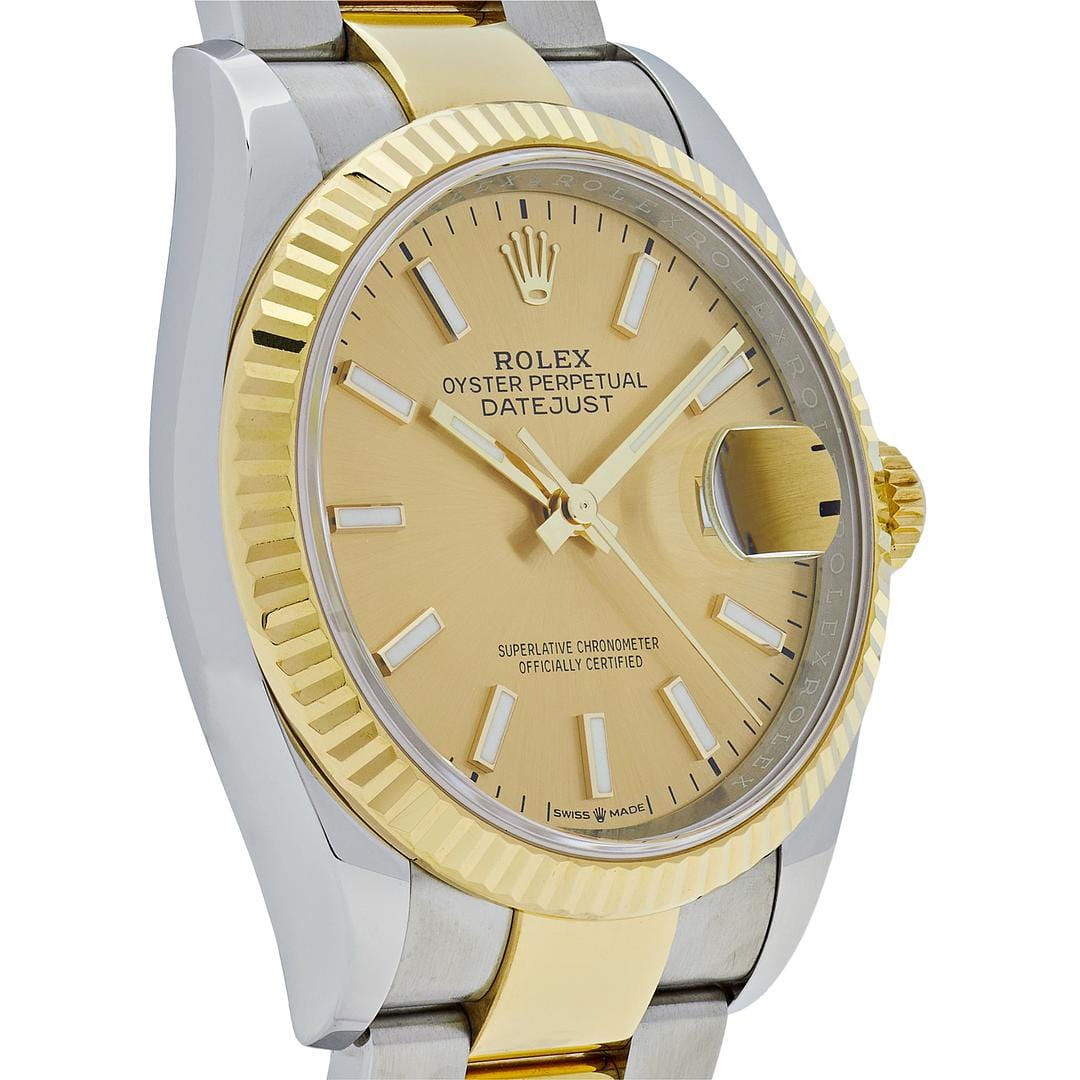 Rolex Datejust 126333 Stainless Steel Yellow Gold Champagne Dial