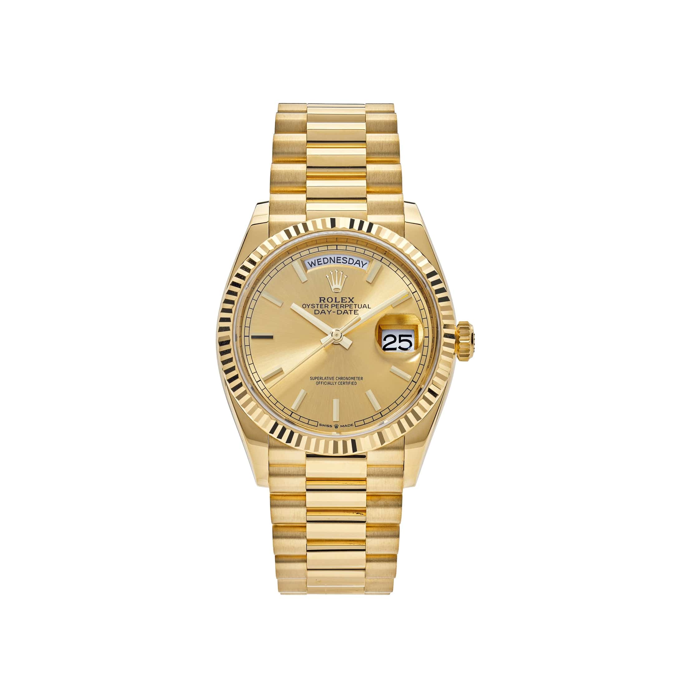 Rolex Day-Date 128238 Yellow Gold Champagne Dial