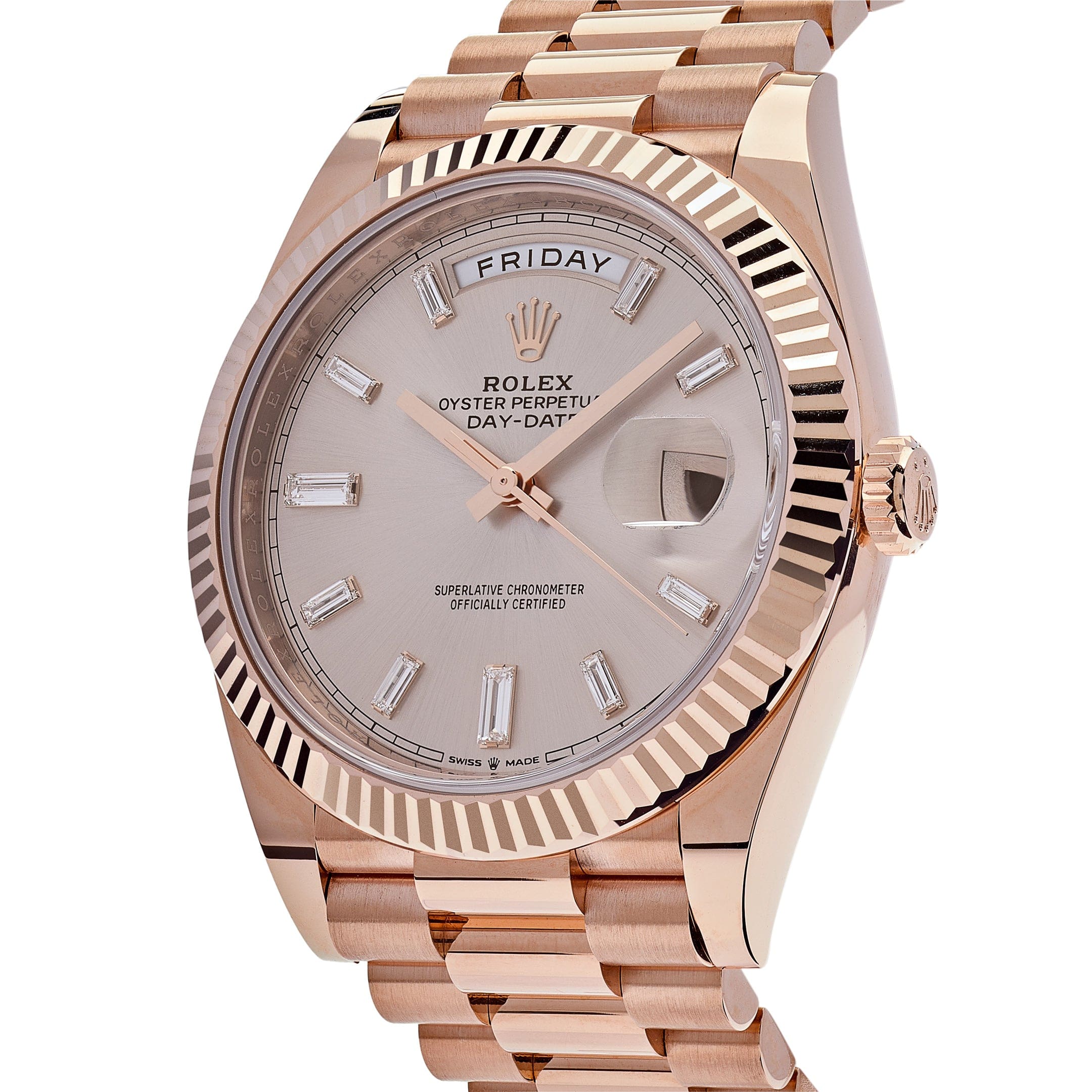 Rolex Day-Date 228235 Rose Gold Sundust Diamond Dial