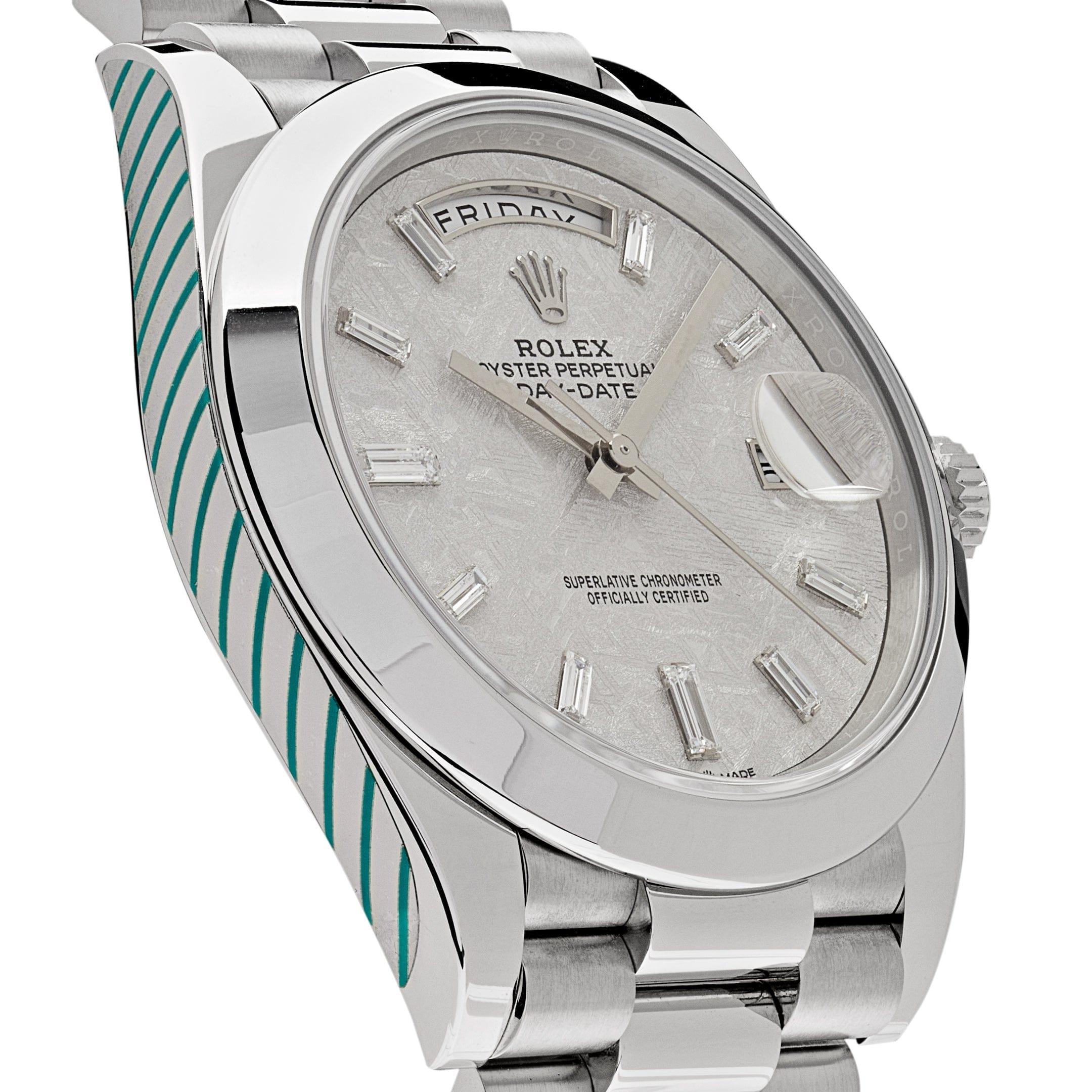 Rolex Day-Date 228206 Platinum Meteorite Diamond Dial