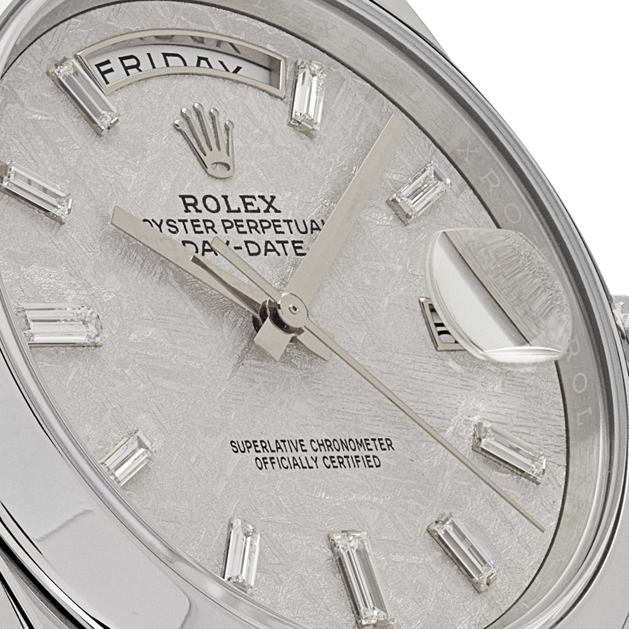 Rolex Day-Date 228206 Platinum Meteorite Diamond Dial