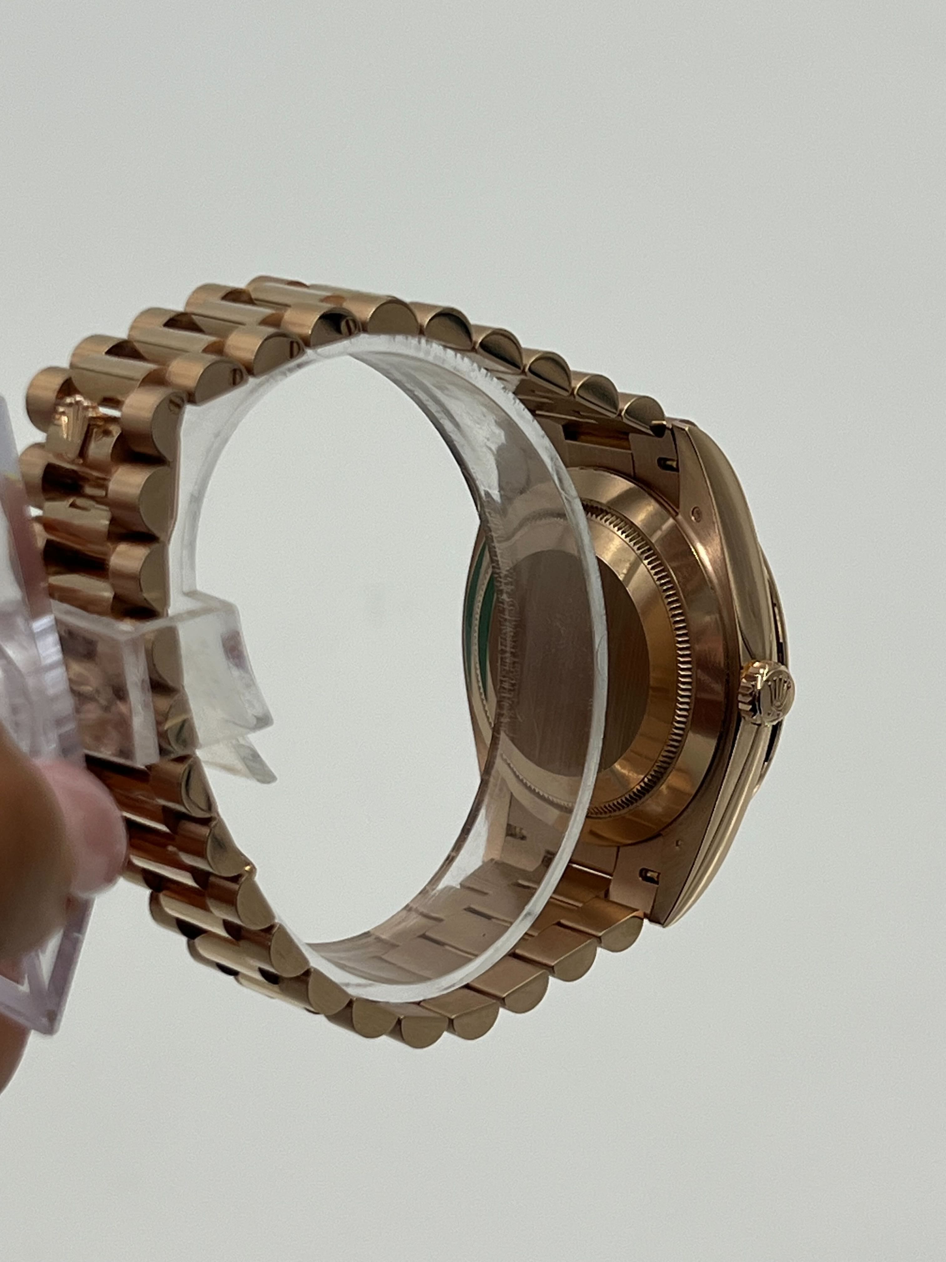 Rolex Day-Date 228345RBR Rose Gold Diamond Bezel Diamond-Paved Dial