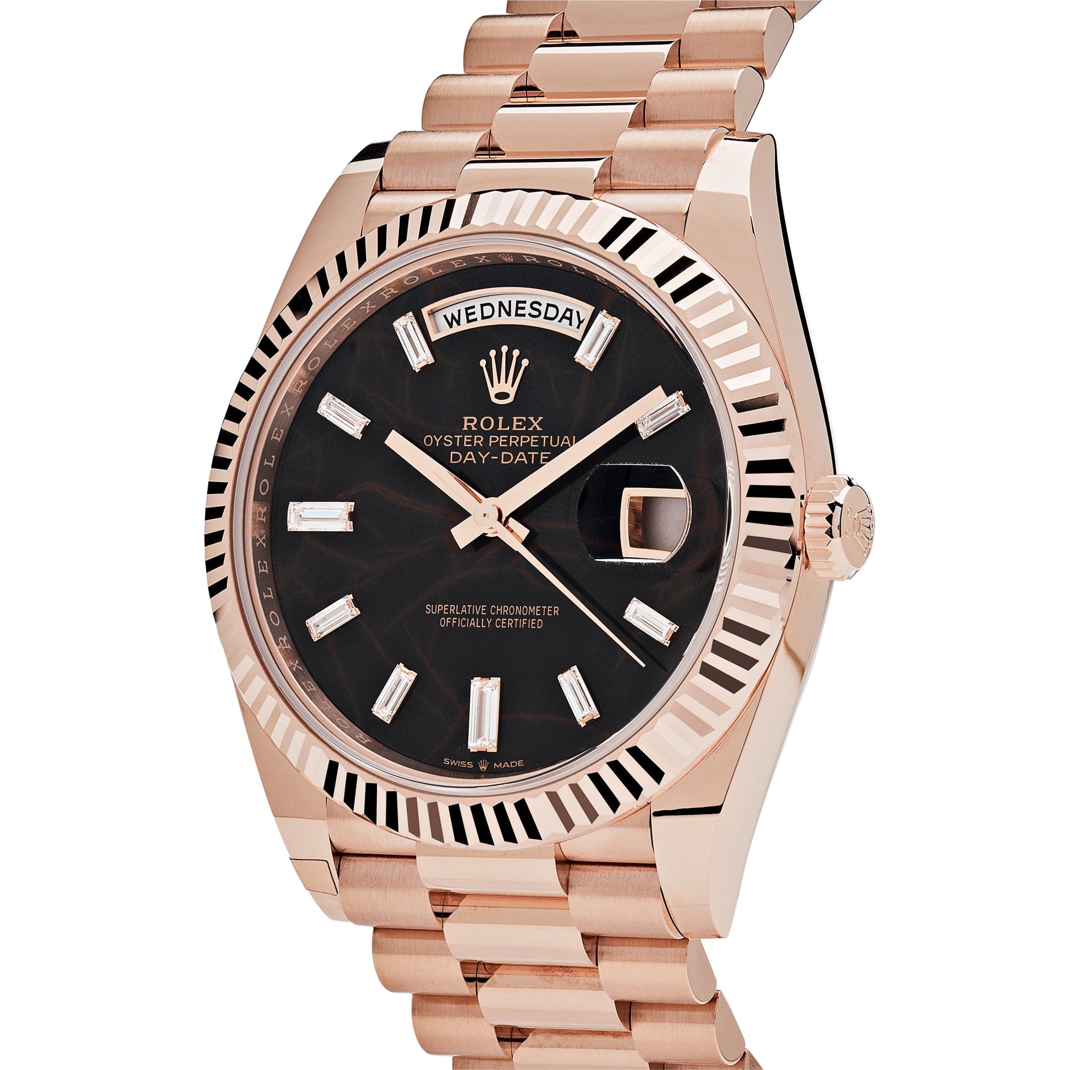Rolex Day-Date 228235 Rose Gold Eisenkiesel Diamond Dial