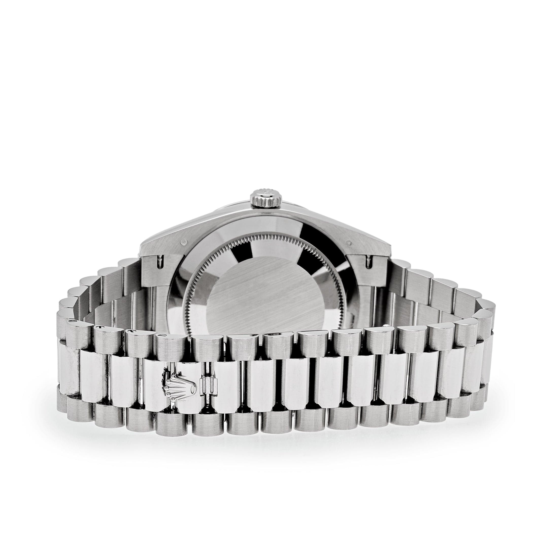 Rolex Day-Date 228349RBR White Gold Black Dial Diamond Bezel