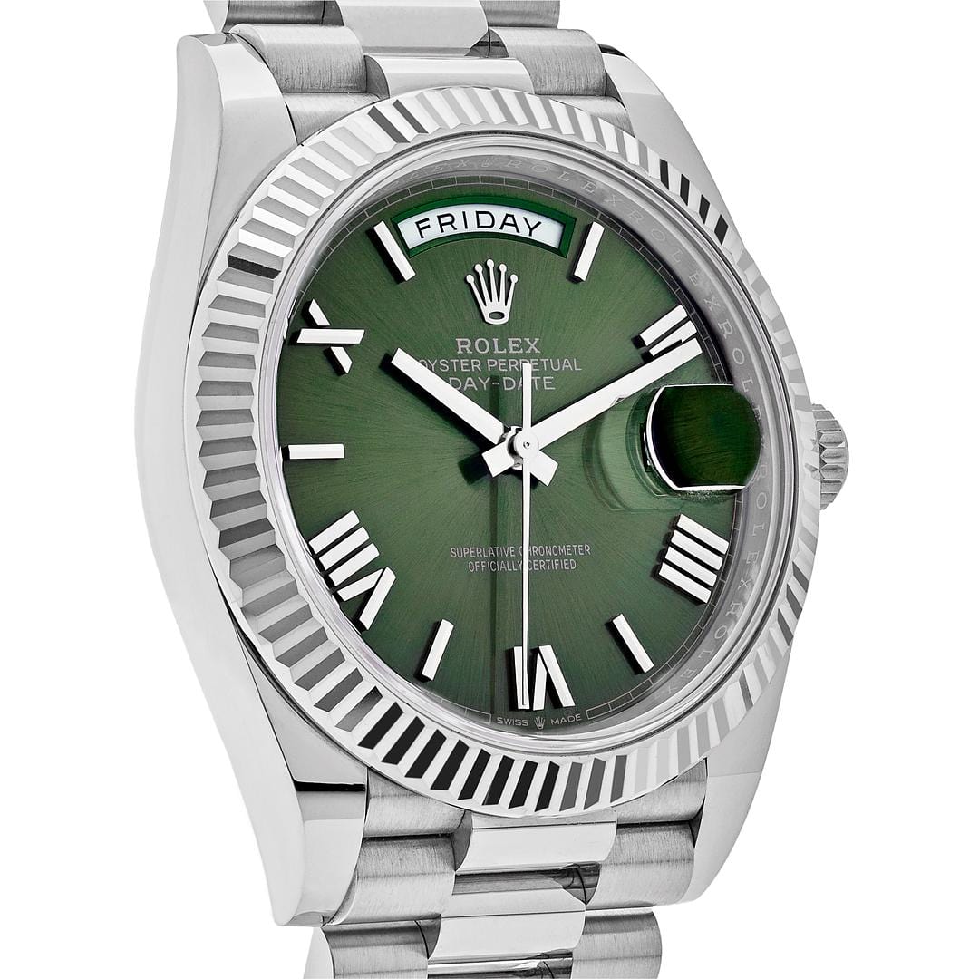 Rolex Day-Date 228239 White Gold Olive Dial (2022)