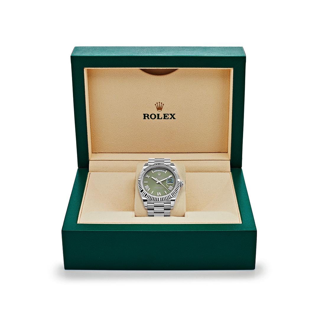 Rolex Day-Date 228239 White Gold Olive Dial (2022)