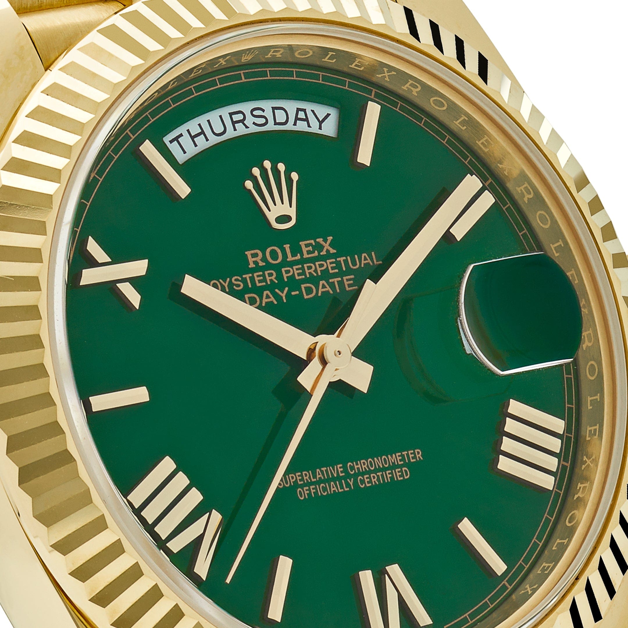 Rolex Day-Date 228238 Yellow Gold Green Roman Dial (2023)