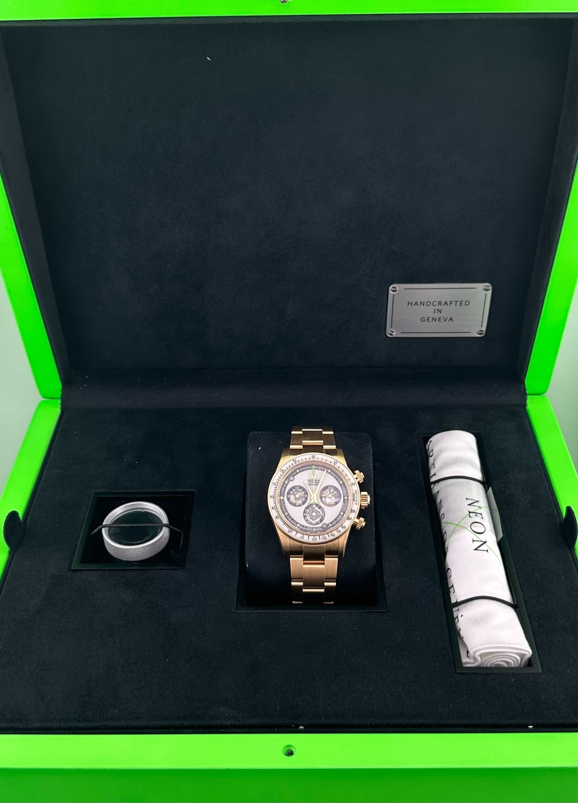 Rolex Daytona Artisans de Genève Yellow Gold Full Lume Dial and Bezel