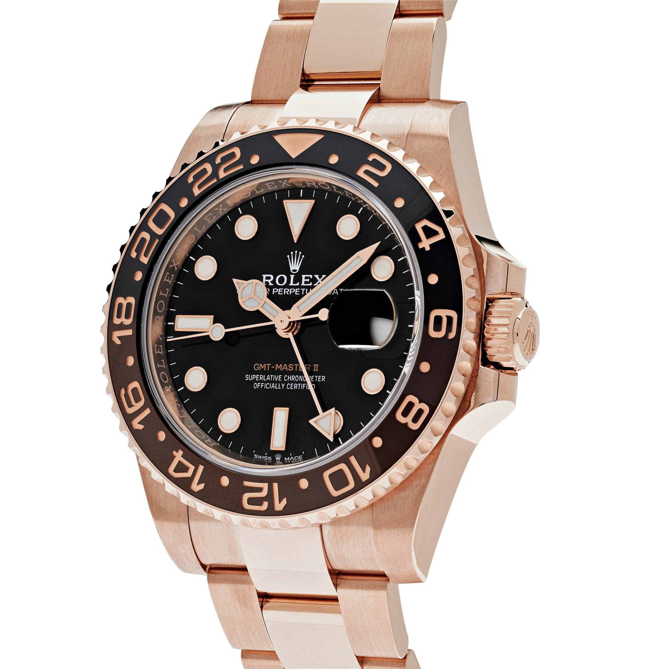Rolex GMT-Master II 126715CHNR 'Root Beer' Rose Gold Black Dial (2024)