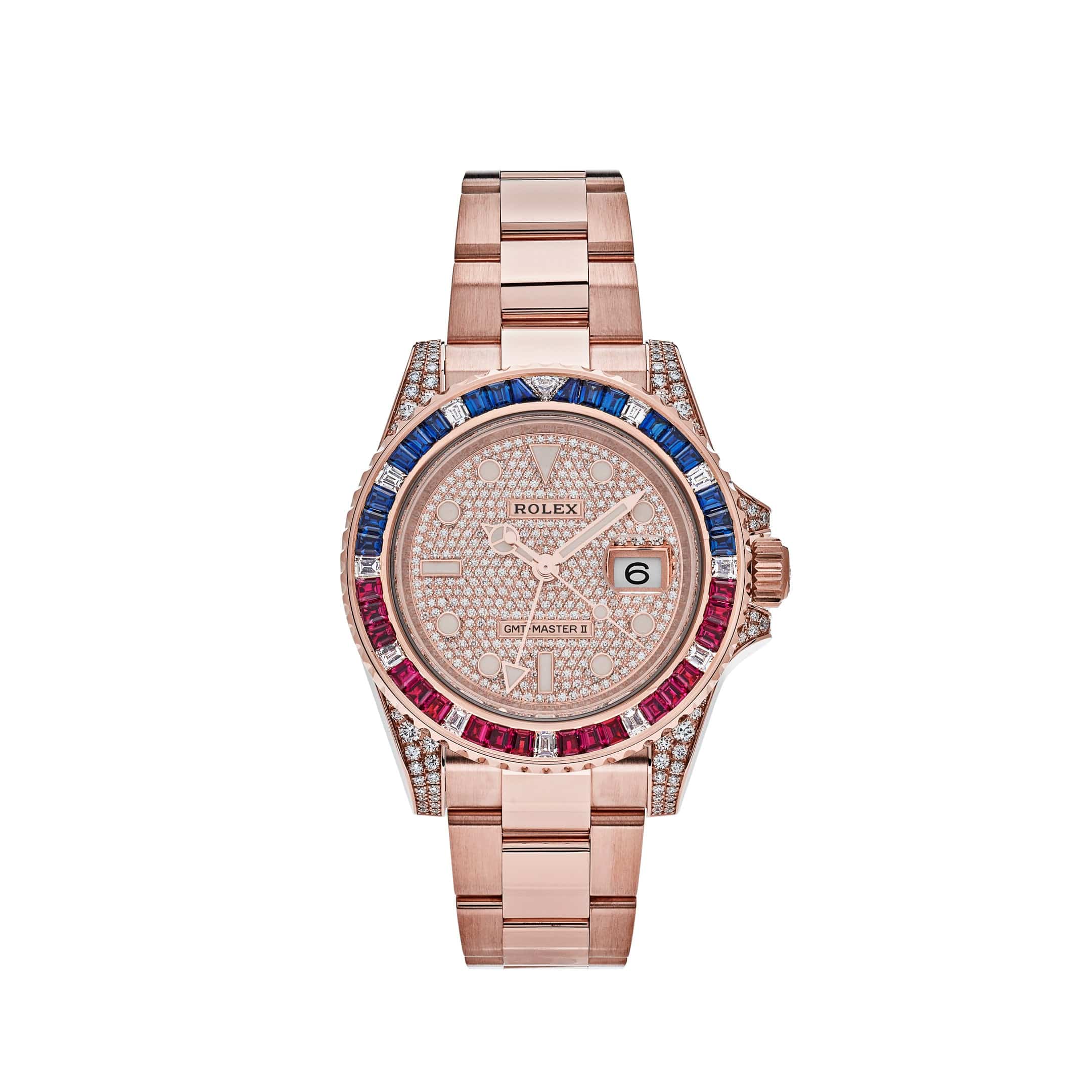 Rolex GMT-Master II 126755SARU Rose Gold Sapphire and Ruby