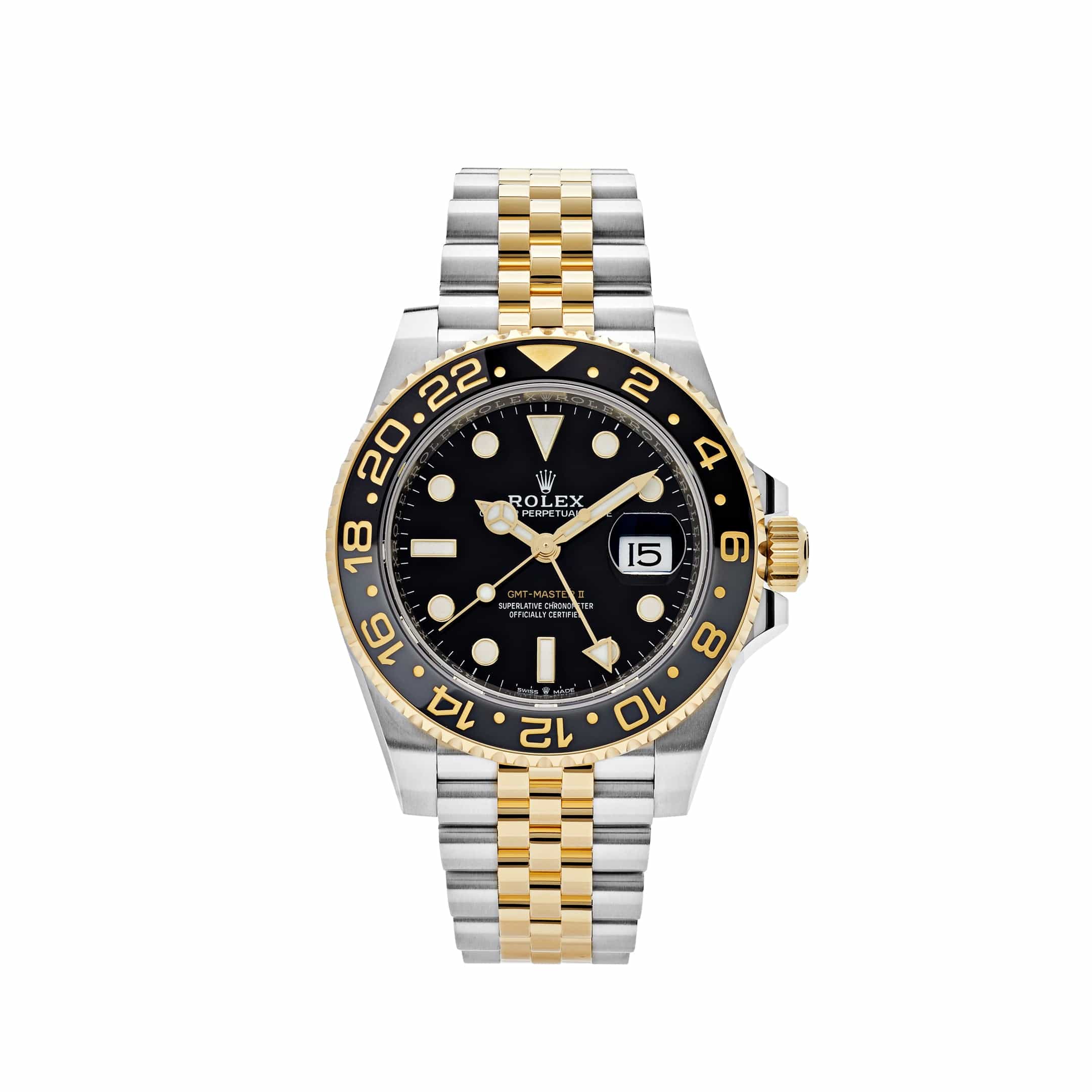 Rolex GMT-Master II 126713GRNR Stainless Steel Yellow Gold Black Dial Jubilee (2024)