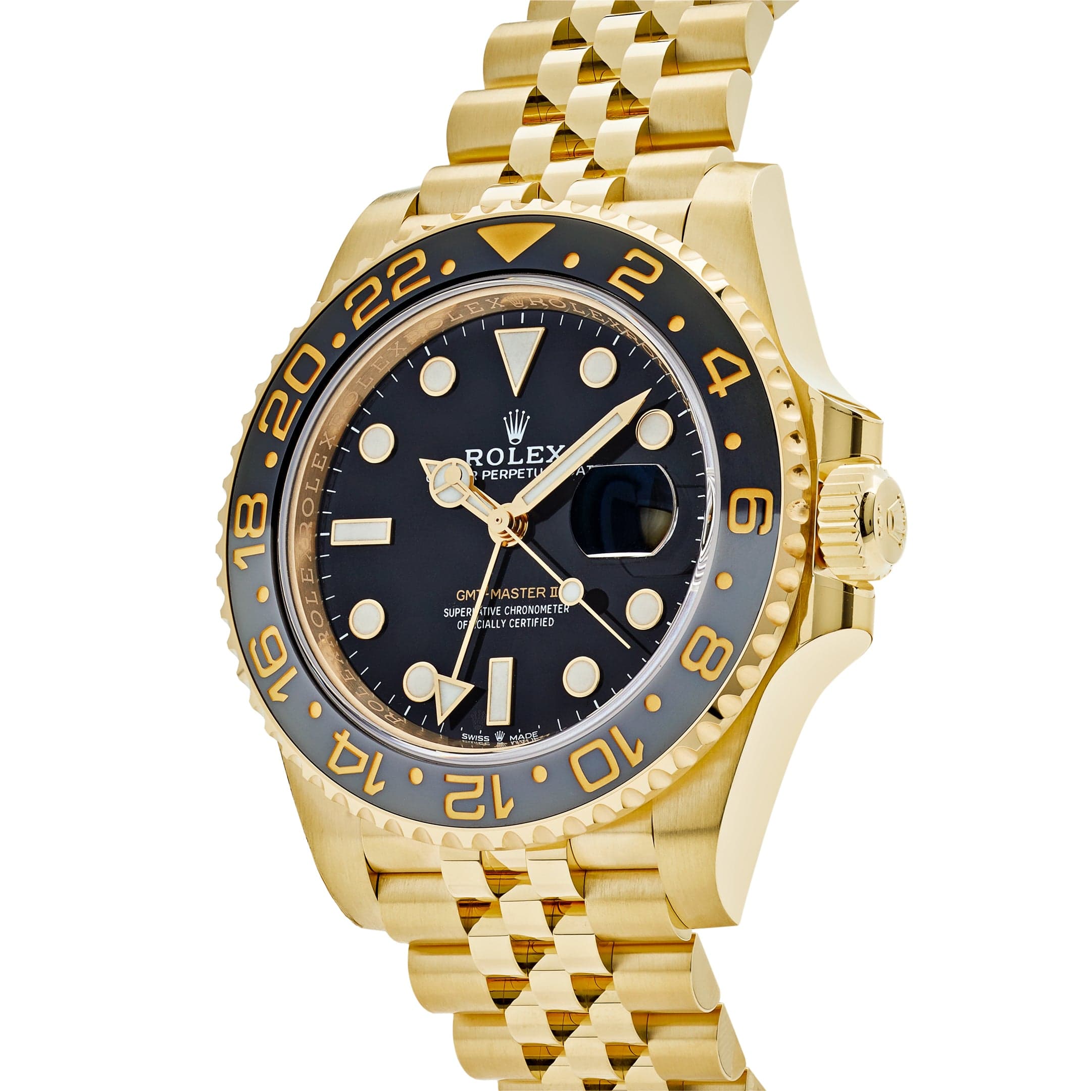 Rolex GMT-Master II 126718GRNR Yellow Gold Black Dial Jubilee (2024)