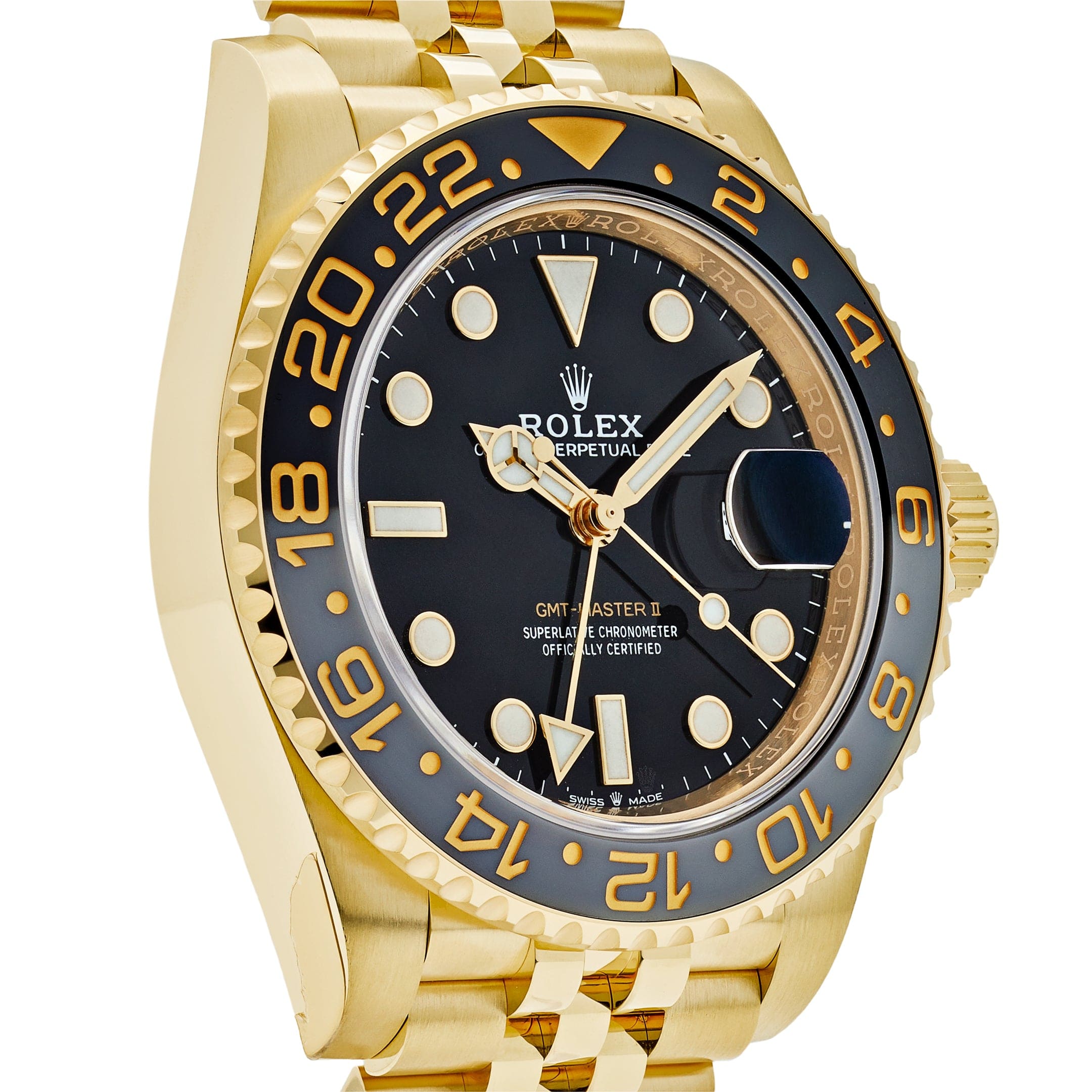 Rolex GMT-Master II 126718GRNR Yellow Gold Black Dial Jubilee (2024)
