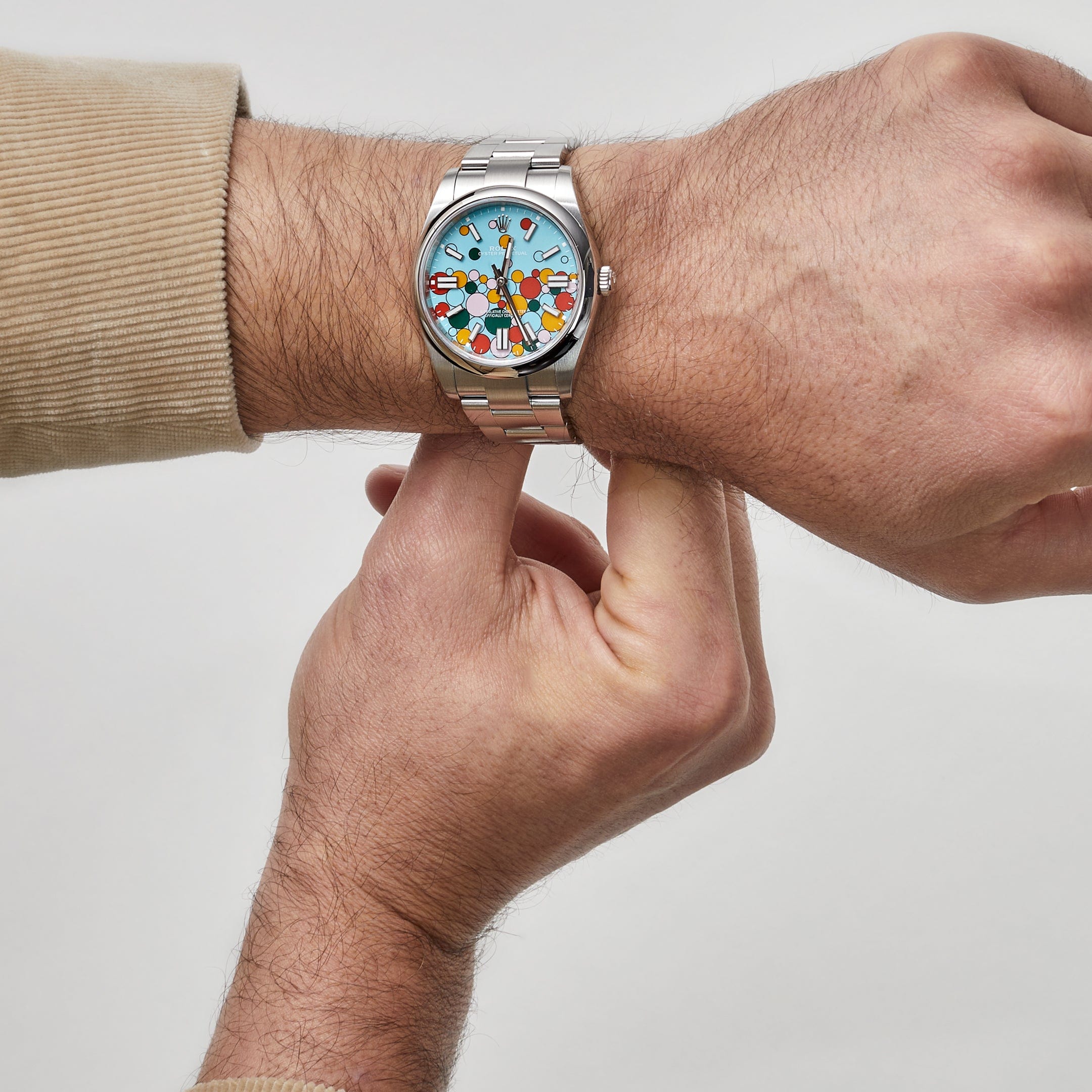 Rolex Oyster Perpetual 126000 Stainless Steel 'Celebration Motif' Dial (2024)