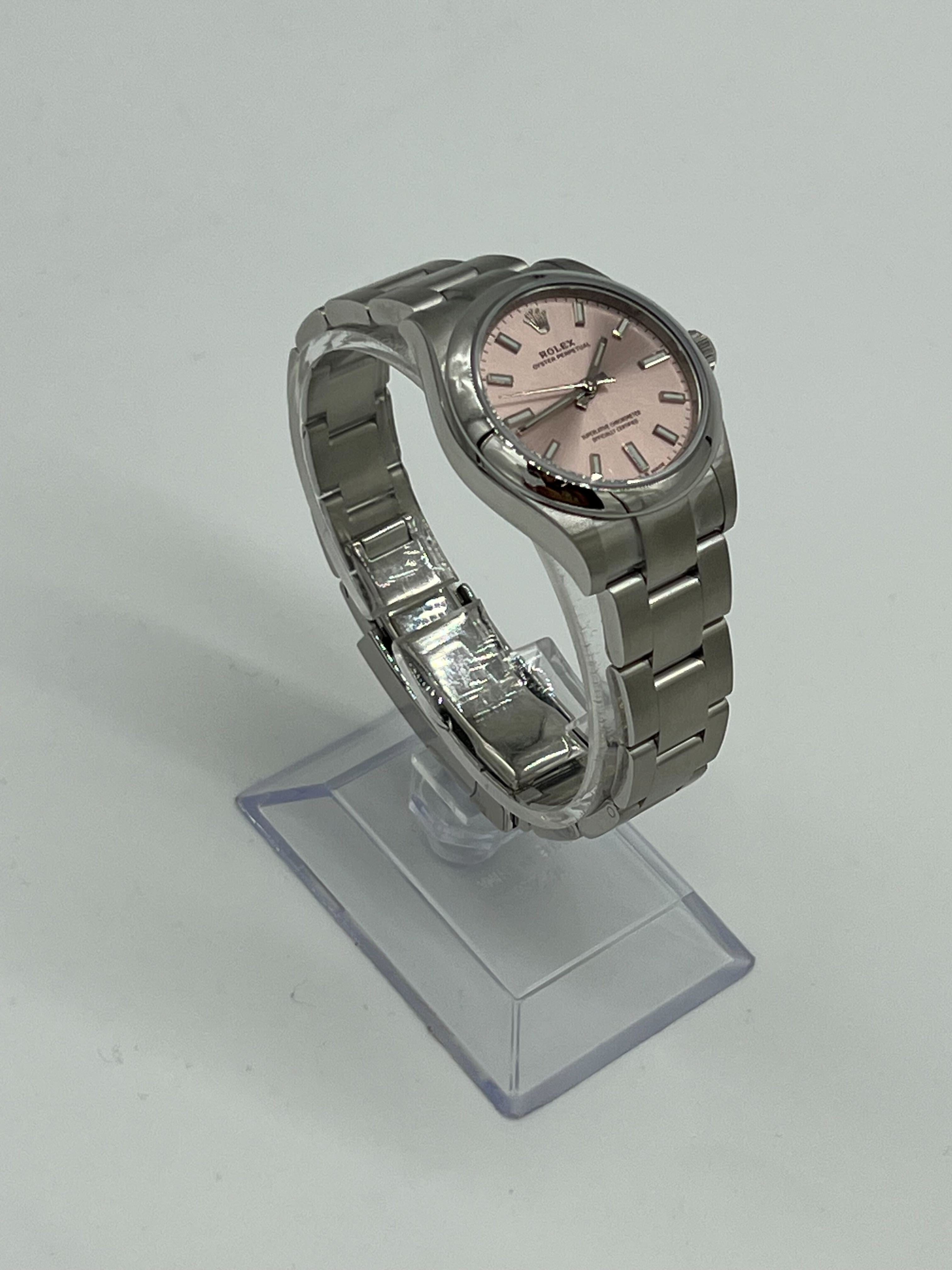 Rolex Oyster Perpetual 277200 Stainless Steel Pink Dial