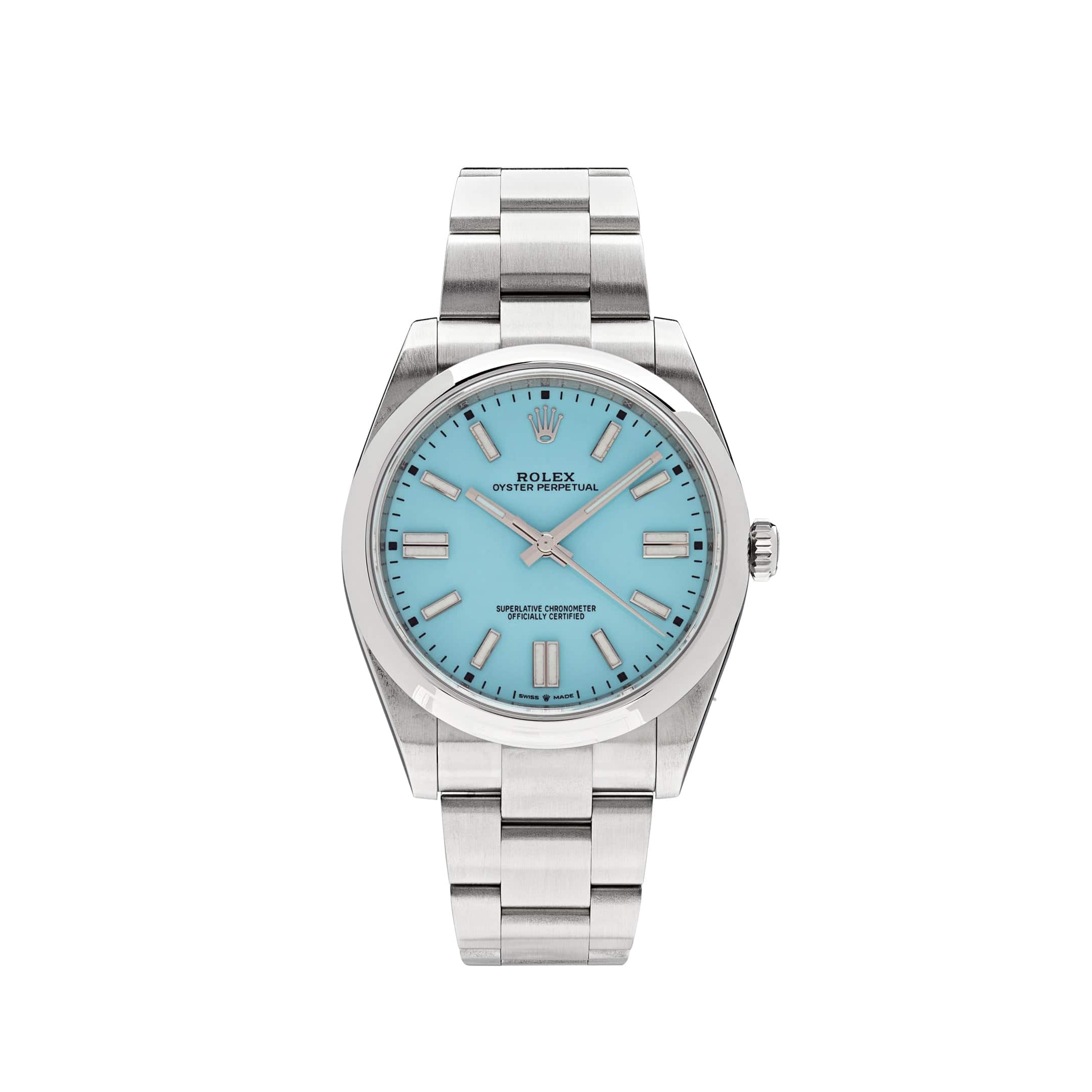 Rolex Oyster Perpetual 124300 Stainless Steel "Tiffany Blue" Turquoise Dial (2021)