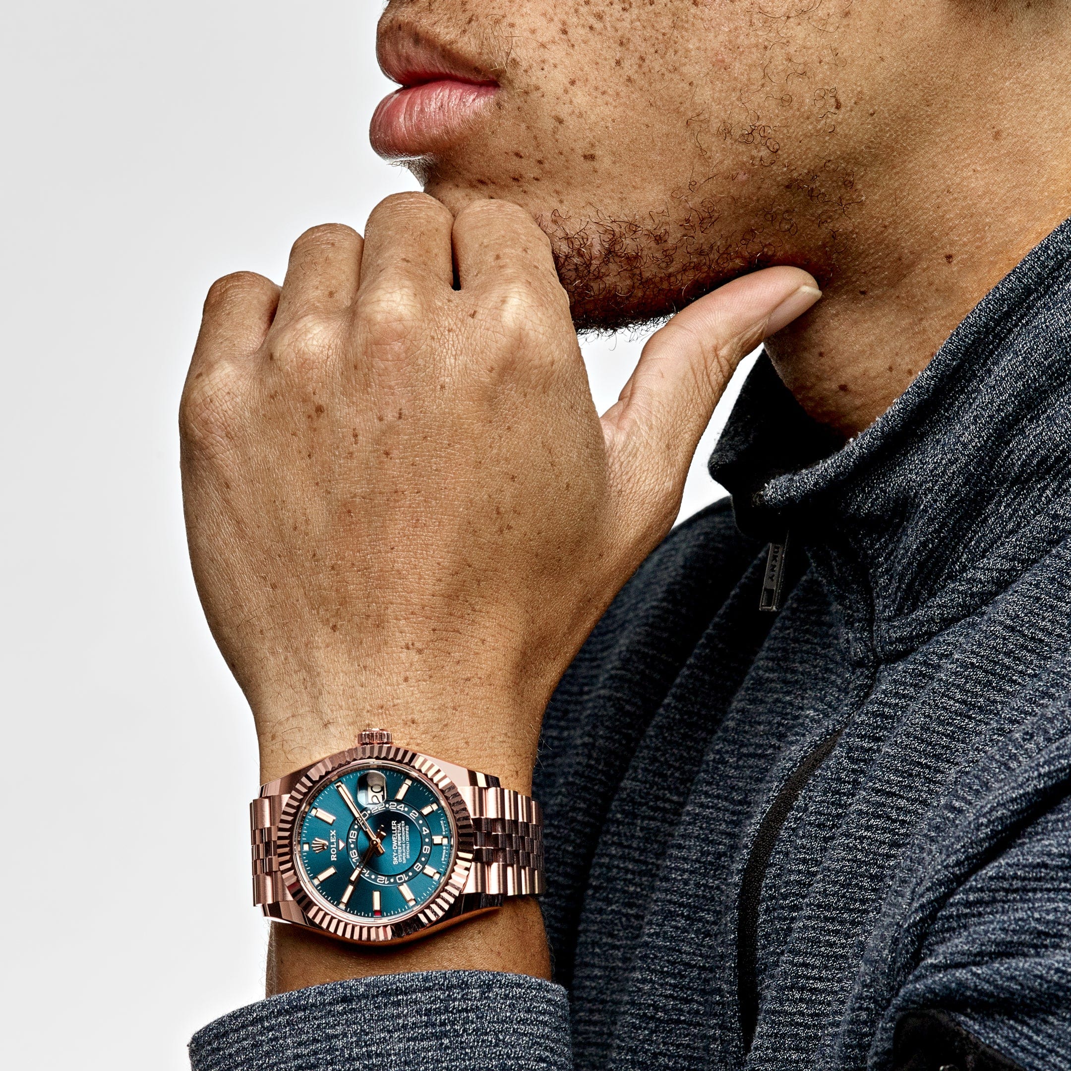 Rolex Sky-Dweller 336935 Everose Gold Blue Dial Jubilee