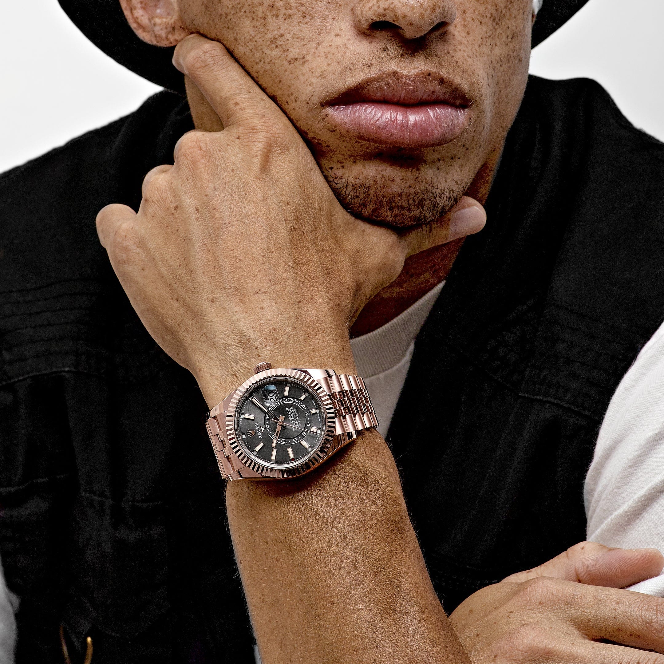 Rolex Sky-Dweller 336935 Everose Gold Slate Dial Jubilee