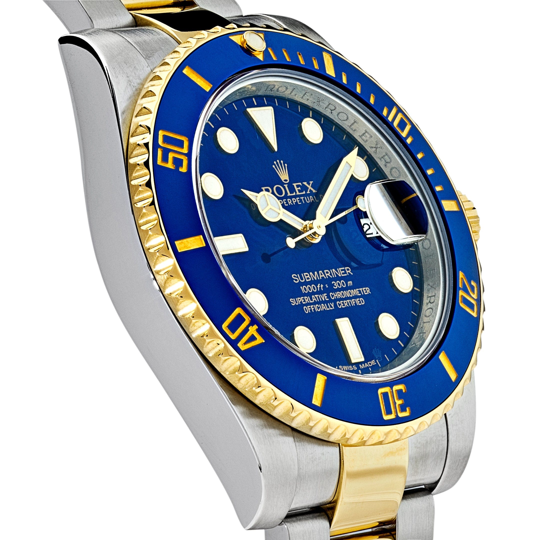 Rolex Submariner Date 116613LB Stainless Steel Yellow Gold Blue Dial
