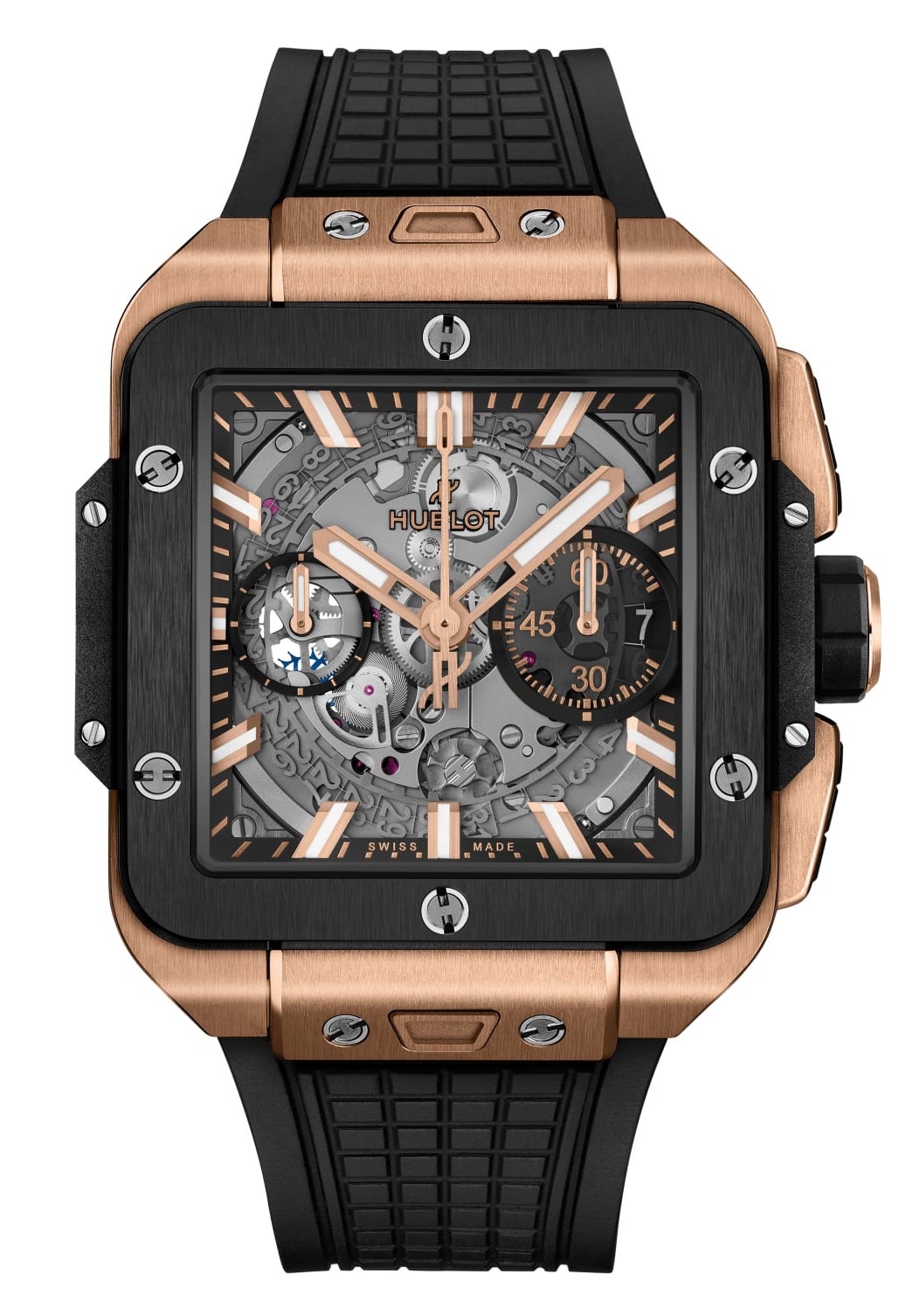 Hublot Square Bang Unico 18K King Gold & Ceramic Men's Watch - Premium Luxury Product