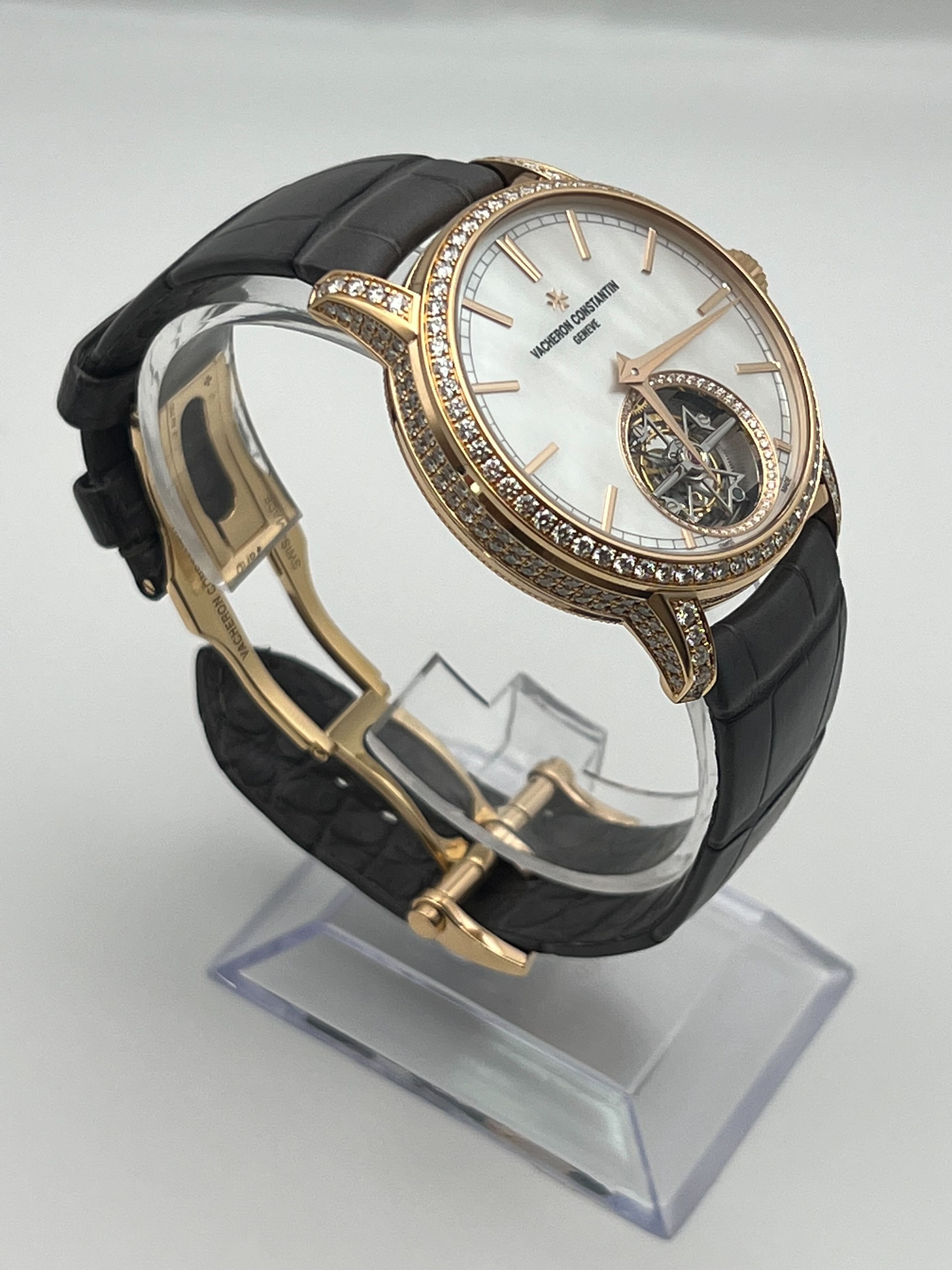 Vacheron Constantin Traditionnelle 6035T/000R-B634 Rose Gold Mother of Pearl Dial